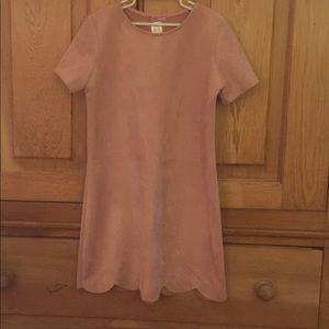 Girls rose suede scallop dress. Size XL